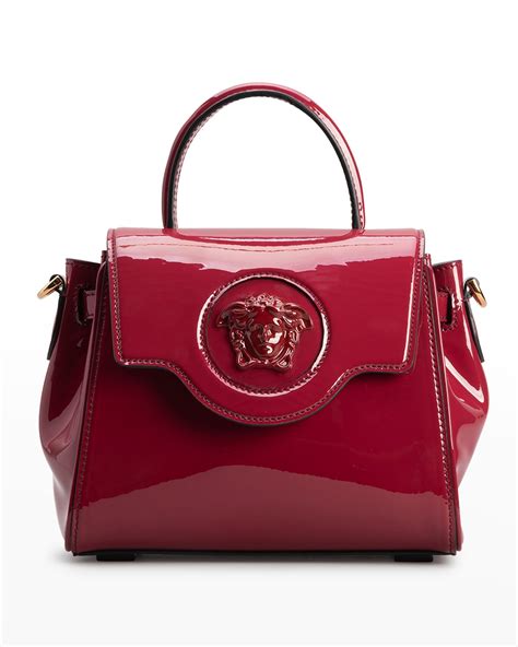 Versace Patent Leather Top Handle Bag 